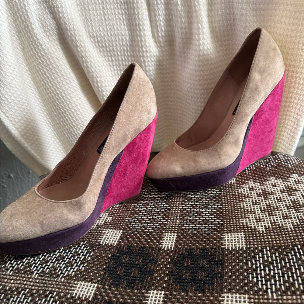 Wedge STEVEN suede shoe 9.5